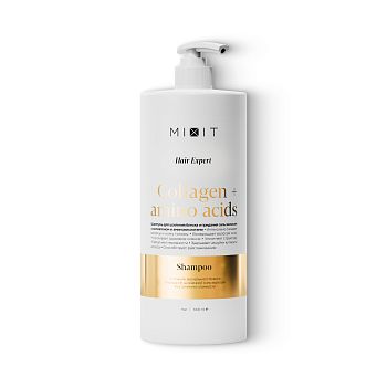 Фото Шампунь для усиления блеска и придания силы волосам с коллагеном и аминокислотами, 1000 мл 2