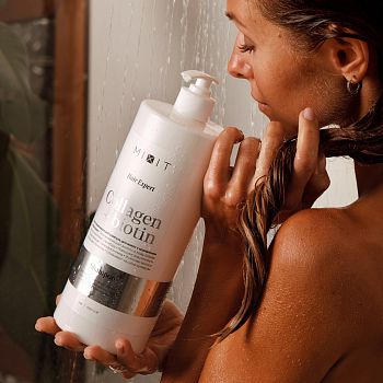 Фото Восстанавливающий шампунь для волос с коллагеном и биотином, 1000 мл 4