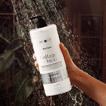 Фото Восстанавливающий бальзам-ополаскиватель для волос с коллагеном и биотином, 1000 мл 5