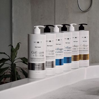 Фото Восстанавливающий бальзам-ополаскиватель для волос с коллагеном и биотином, 1000 мл 8