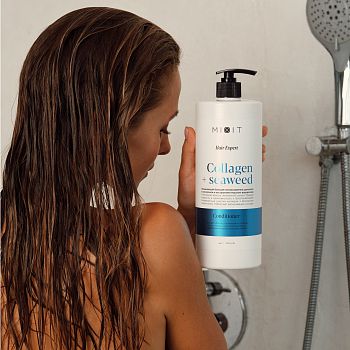 Фото Увлажняющий бальзам-ополаскиватель для волос с коллагеном и экстрактами морских водорослей, 1000 мл 5