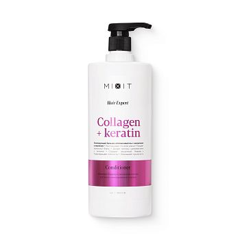 Фото Ламинирующий бальзам-ополаскиватель для волос с коллагеном и кератином, 1000 мл 2