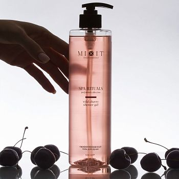 Фото Парфюмированный гель для душа с ароматом дикой вишни, 500 мл 5